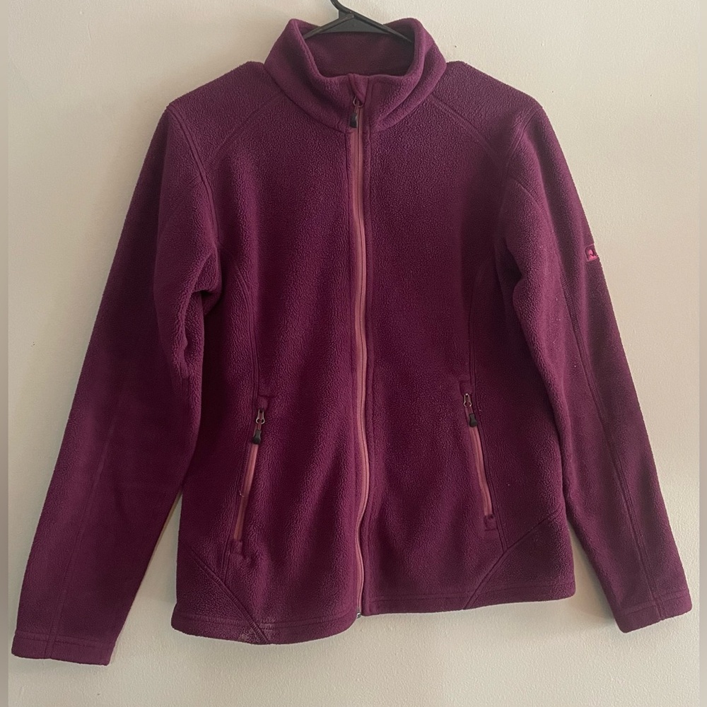 Eastern Mountain Sports Sweatshirt Woman’s M Purple Fleece Full Zip